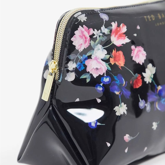 NWT Ted Baker Emiy sandalwood floral toiletry bag in black - Picture 5 of 12